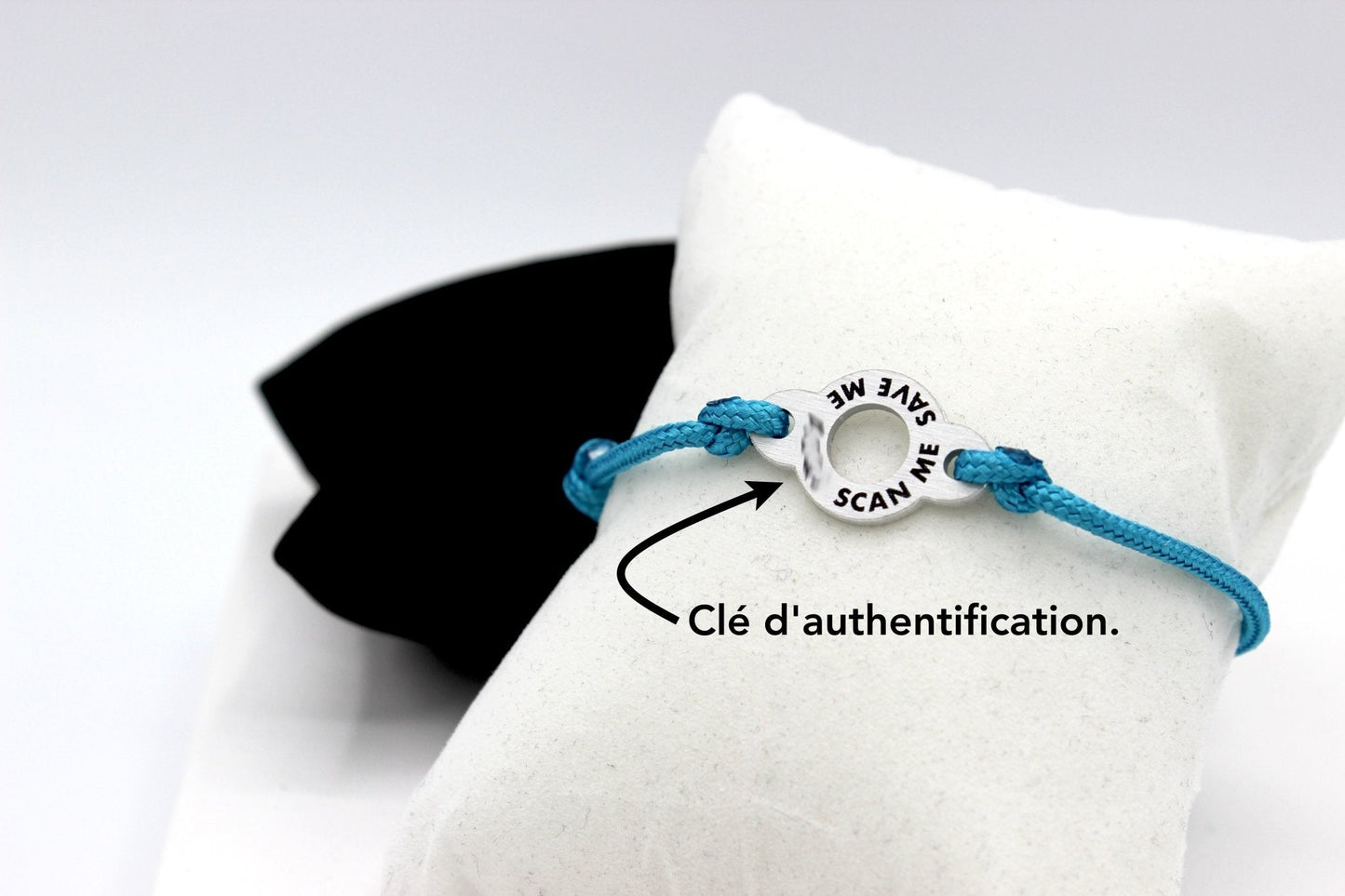 Qoeur. Bracelet médical d'urgence. Classique - Azur. - Qoeur.fr