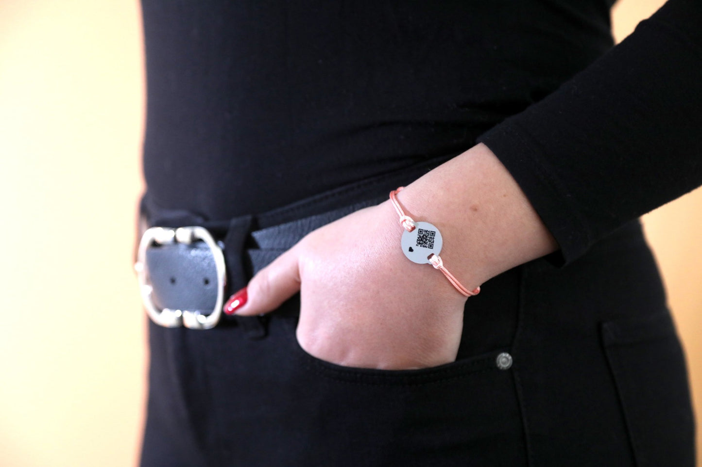Qoeur. Bracelet médical d'urgence. Interchangeable - Sakura. - Qoeur.fr