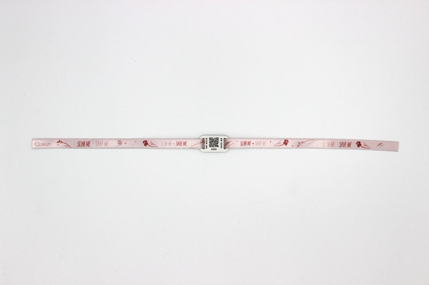 Qoeur. Bracelet médical d'urgence. SOS - Floral. - Qoeur.fr