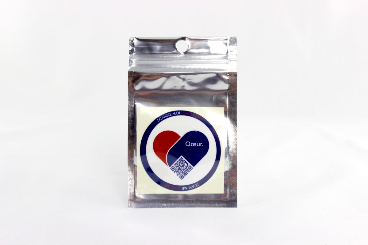 StiQoeur. Sticker motard d'urgence. R&B. - Qoeur.fr