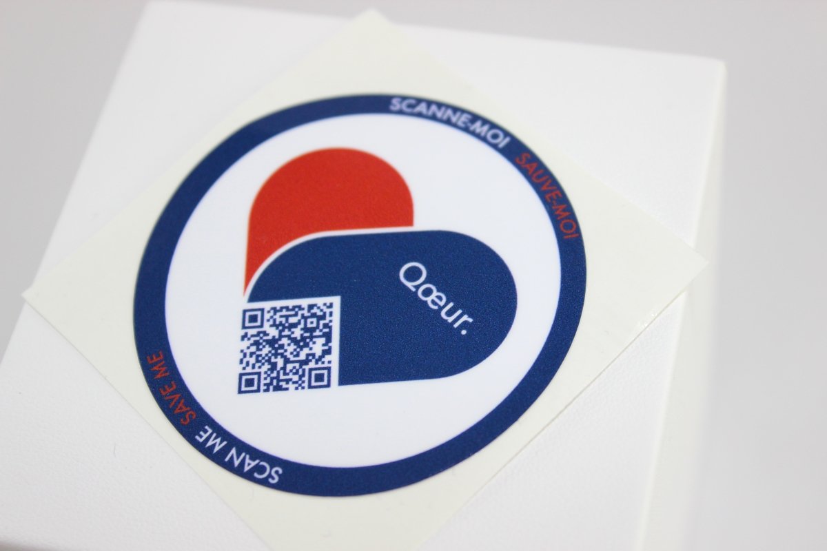 StiQoeur. Sticker motard d'urgence. R&B. - Qoeur.fr