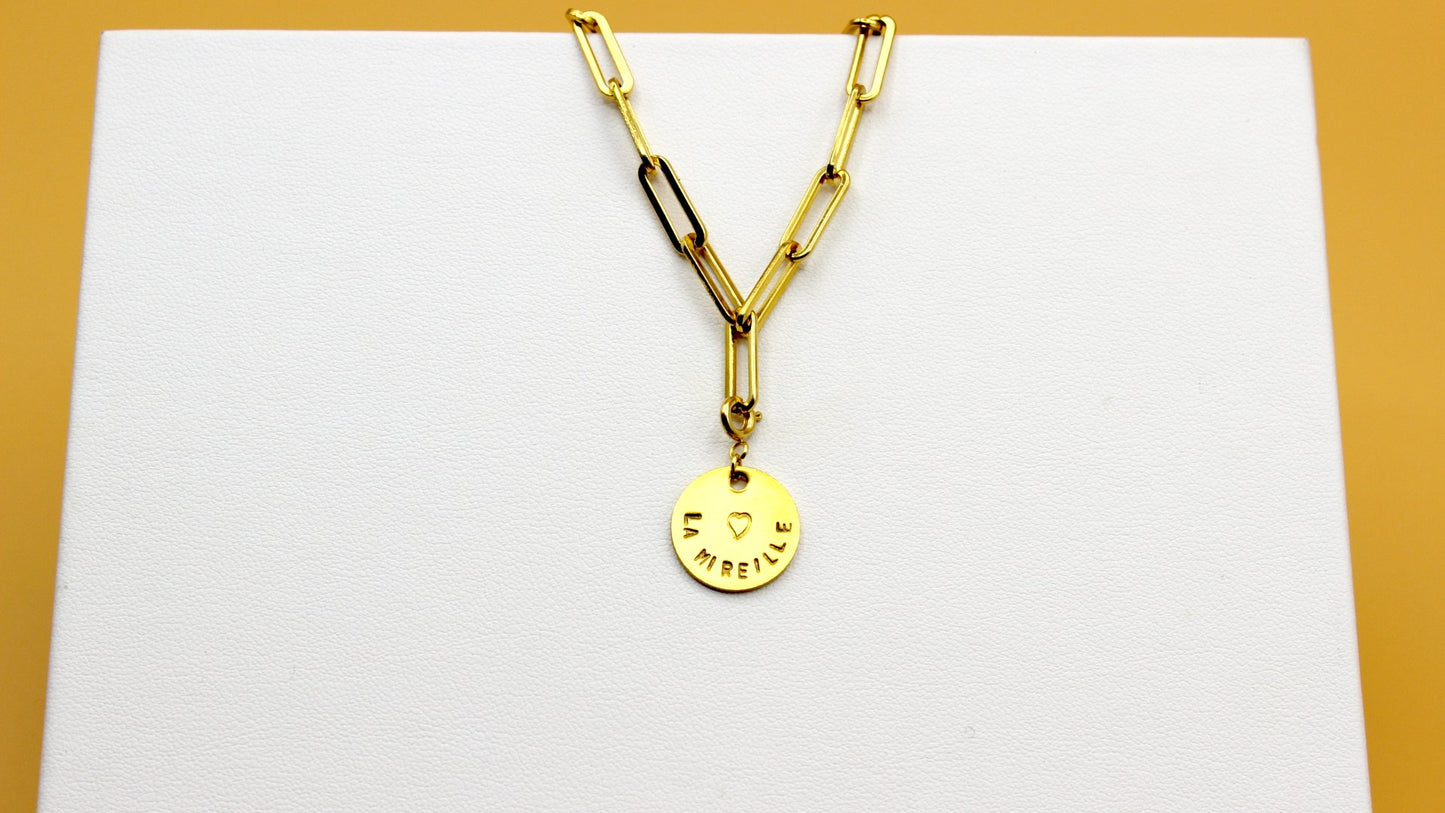 QCV. Colliers avec médailles charms. Interchangeables & personnalisables. - Qoeur.fr