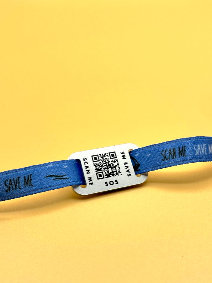 Qoeur. Bracelet médical d'urgence. SOS - Océan. - Qoeur.fr