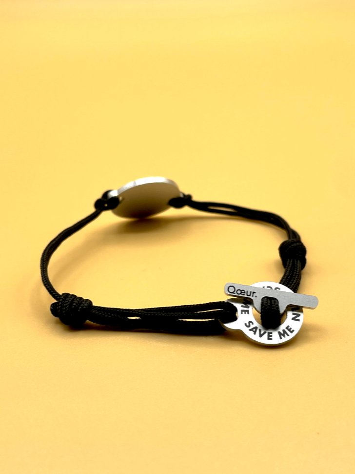 Qoeur. Bracelet médical d'urgence. Interchangeable - Minimal / cœur. - Qoeur.fr