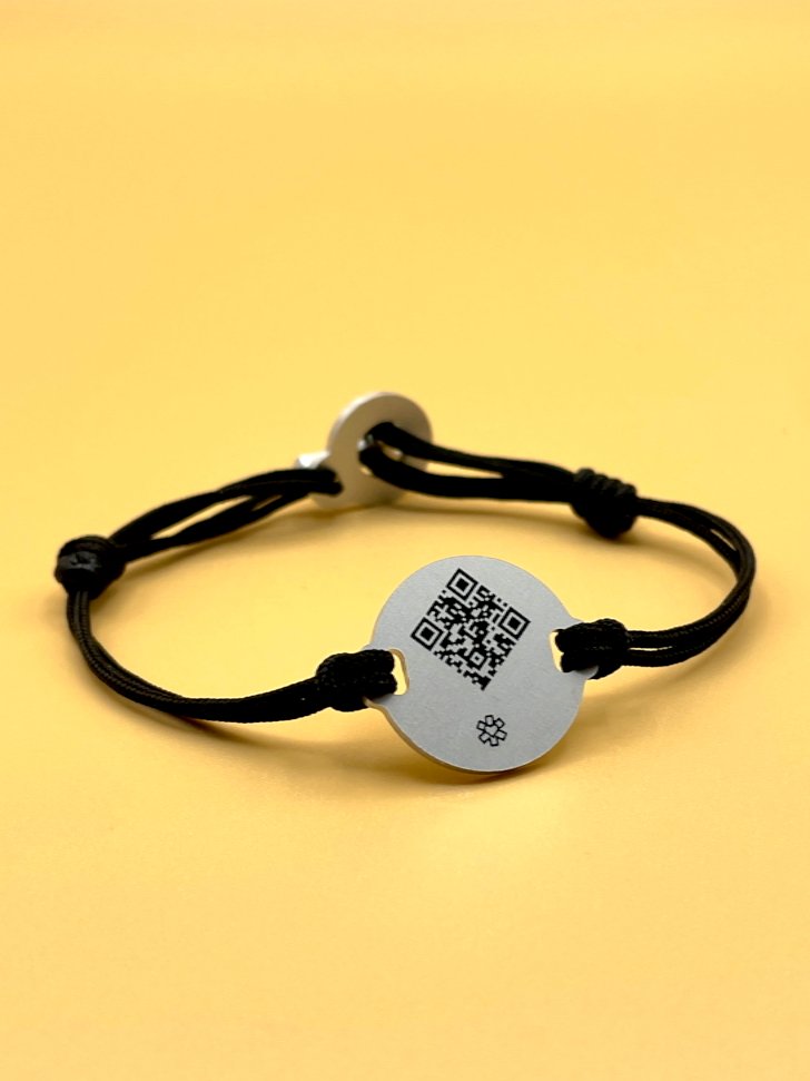 Qoeur. Bracelet médical d'urgence. Interchangeable - Minimal / astérisque. - Qoeur.fr