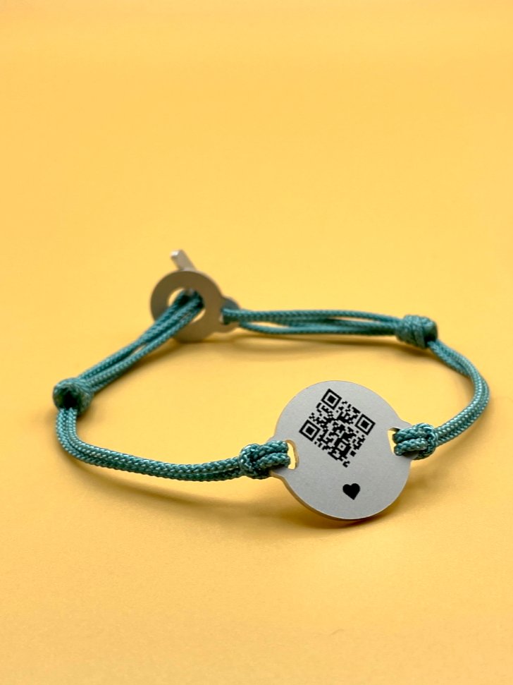 Qoeur. Bracelet médical d'urgence. Interchangeable - Agua. - Qoeur.fr