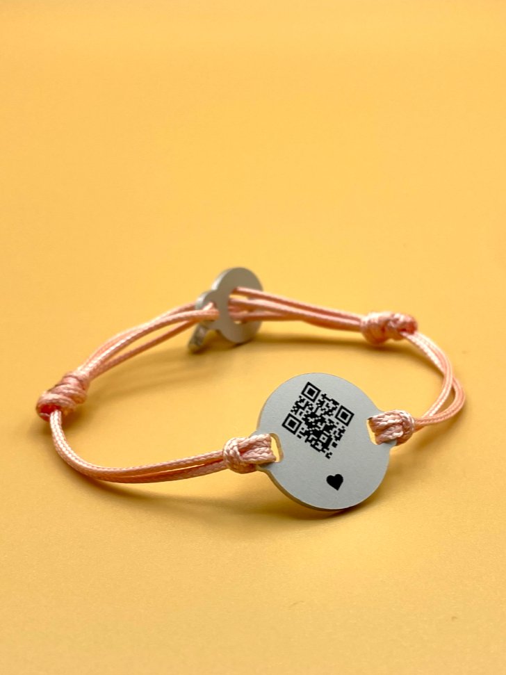 Qoeur. Bracelet médical d'urgence. Interchangeable - Sakura. - Qoeur.fr