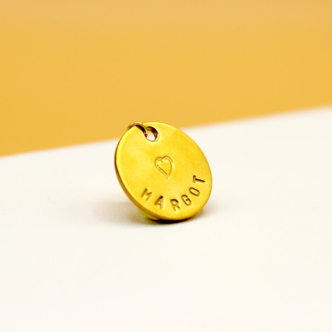 Qœur chez vous. Médaille charm interchangeable. Prénom / surnom. - Qoeur.fr