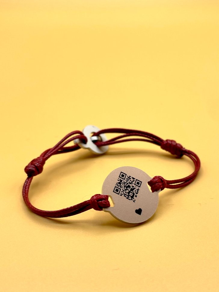 Qoeur. Bracelet médical d'urgence. Interchangeable - Bordeaux. - Qoeur.fr