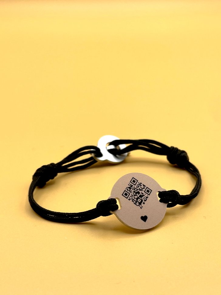 Qoeur. Bracelet médical d'urgence. Interchangeable - Rosea / cœur. - Qoeur.fr