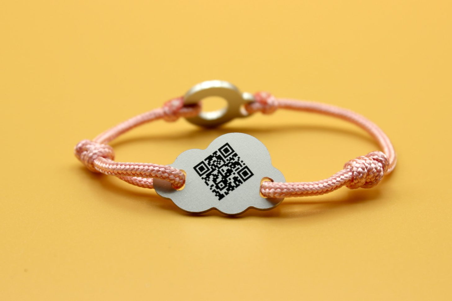 Qoeur. Bracelet d'urgence enfant. Classique - Nuage rose. - Qoeur.fr