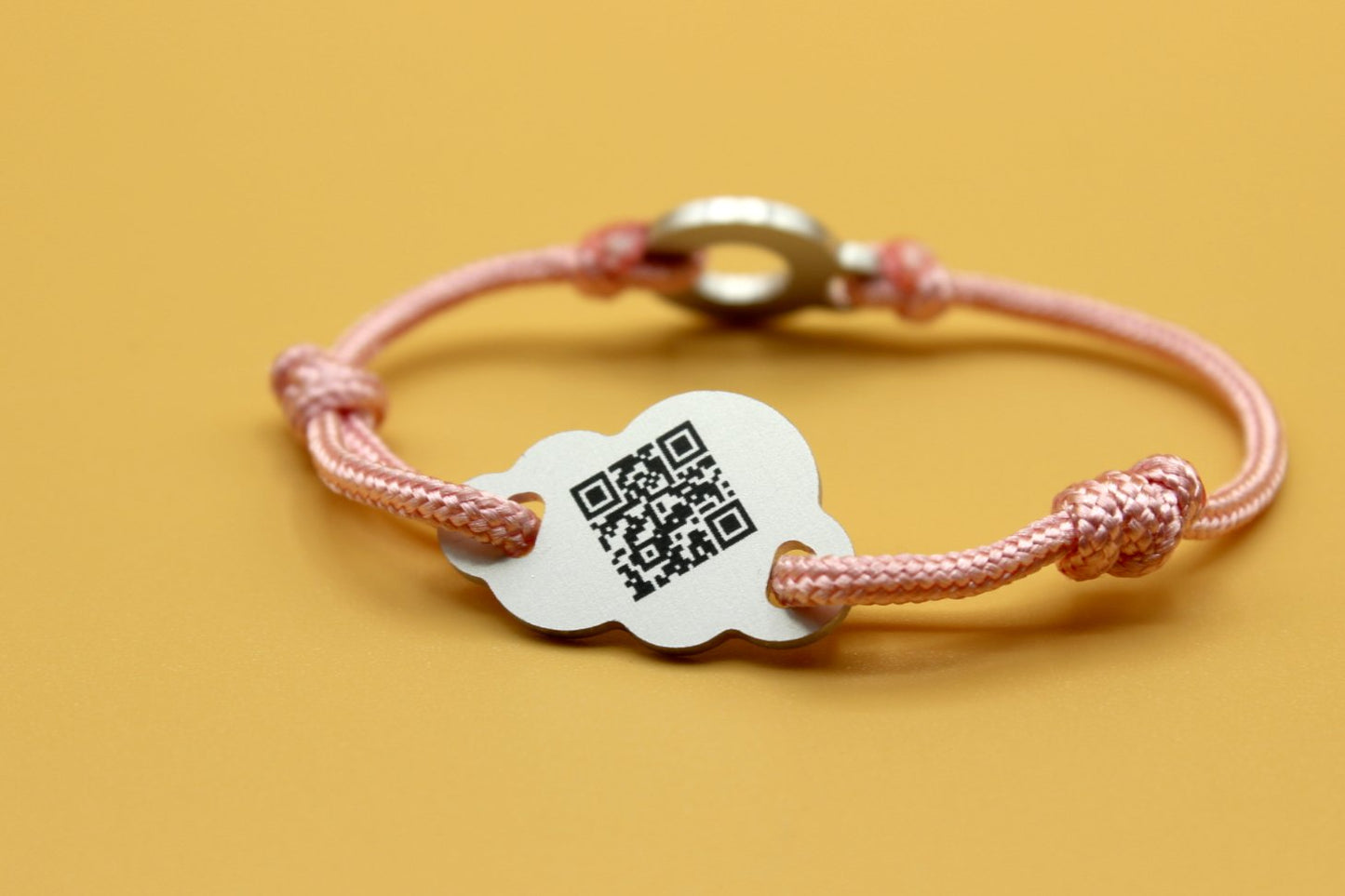 Qoeur. Bracelet d'urgence enfant. Classique - Nuage rose. - Qoeur.fr